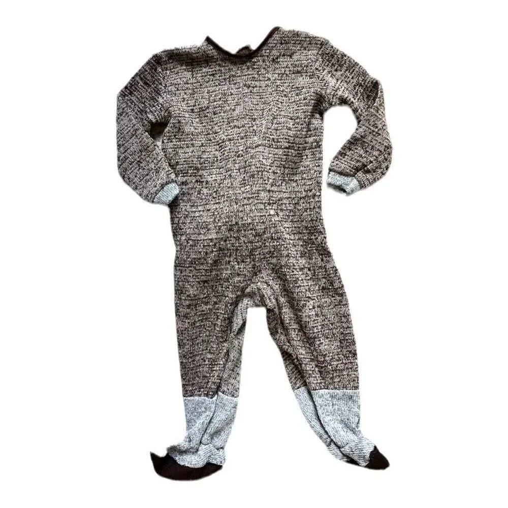 Infant Baby Boys Vintage Sock Monkey Halloween Costume Footie Pajamas - 18-24 mo